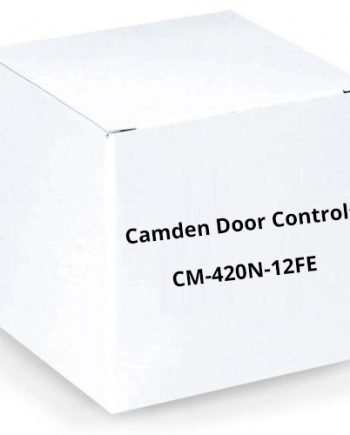 Camden Door Controls CM-420N-12FE Narrow Faceplate, N/O and N/C Contacts, Bilingual ‘PRESS FOR EMERGENCY ASSISTANCE’ and ‘APPUYEZ POUR AIDE D’URGENCE’, On Brushed SS Finished Sign, Black