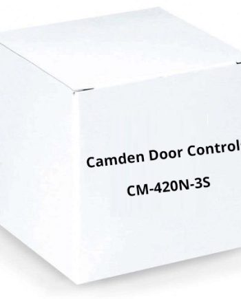 Camden Door Controls CM-420N-3S Narrow Faceplate, N/O and N/C Contacts, ‘EMPUJE PARA ABRIR’, Black