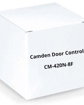 Camden Door Controls CM-420N-8F Narrow Faceplate, N/O and N/C Contacts, ‘POUSSEZ POUR VERROUILLER’, Black Text