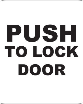 Camden Door Controls CM-45-8D 4 1/2″ Square Push Plate Switch, Concealed Screws, ‘PUSH TO LOCK DOOR’, Black