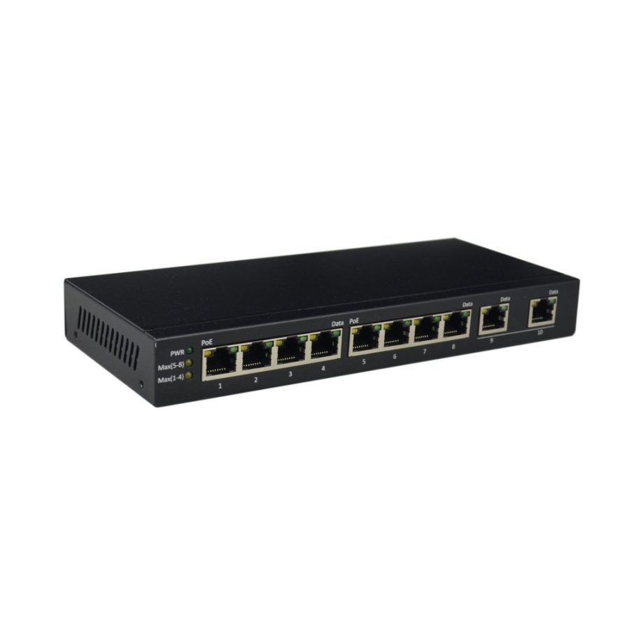 Syncom CMA-F10P-120X 8 Port Fast Ethernet PoE Switch with 2 Port Fast Ethernet Uplinks