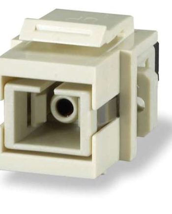 West Penn CMK-SC SC OM1/OM2 Fiber Optic Keystone Connector Module, Light Ivory, 10 Pack