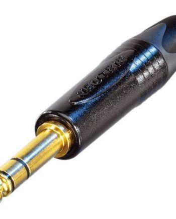West Penn CN-NP3XB 3 Pole 1/4″ Professional Phone Plug, Gold Contacts, Black Shell