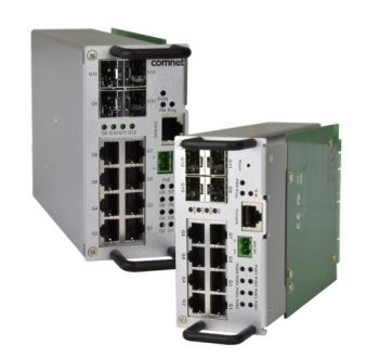 Comnet CNGE12FX4TX8MSPOE-TSK Traffic Detector Rack Industrially Hardened Managed Switch Kit with (8) 10/100/1000Base-TX & (4) 100/1000Base-FX Ports & PoE+