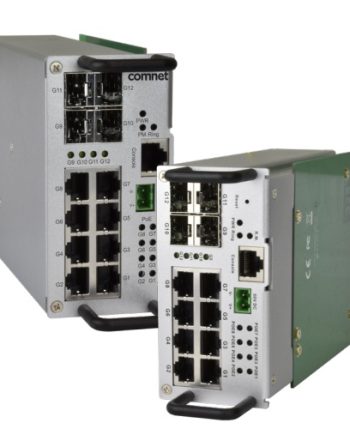 Comnet CNGE12FX4TX8MSPOE-TSK Traffic Detector Rack Industrially Hardened Managed Switch Kit with (8) 10/100/1000Base-TX & (4) 100/1000Base-FX Ports & PoE+