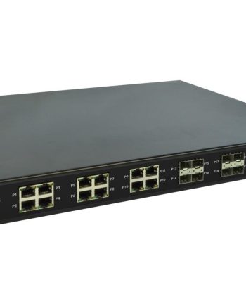 Comnet CNGE24FX12TX12MS-12 Industrial Grade 24 Port Gigabit Managed Ethernet Switch, 2 × Low Voltage DC Inputs