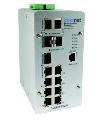 Comnet CNGE3FE7MS2K 10 Port Hardened Managed Ethernet Switch