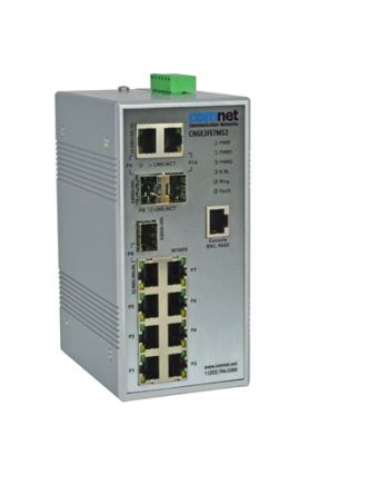 Comnet CNGE3FE7MS3 Hardened 3 Port 1000Mbps + 7 Port 100Mbps Managed Switch, Includes Power Supply