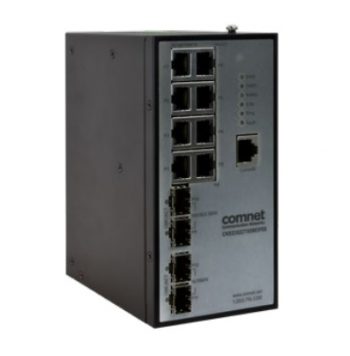 Comnet CNXE2GE2TX8MSPOE Industrially Hardened High Speed 12-port Managed PoE Ethernet Switch