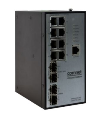 Comnet CNXE2GE2TX8MSPOE Industrially Hardened High Speed 12-port Managed PoE Ethernet Switch