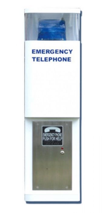 Alpha CPV2 Call Station, White Finish with Blue Strobe