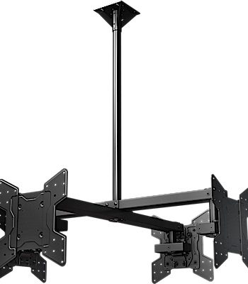 Crimson CQUAD55V Ceiling Mounted Quad Display System for 32″ to 65″ Monitors, Includes VESA Mounting Interface, Black