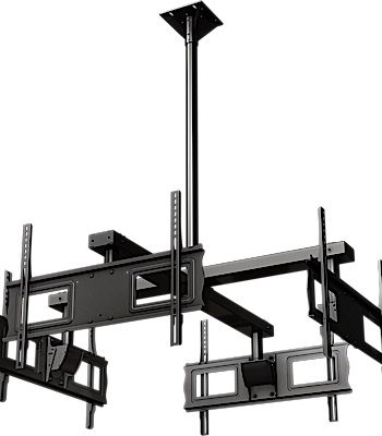 Crimson CQUAD63 Ceiling Mounted Quad Display System for 37″ to 70″ Monitors, Includes Universal Mounting Interface, Black