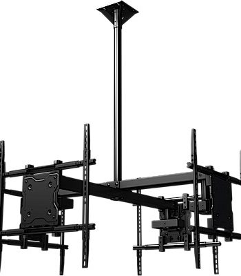 Crimson CQUAD65 Ceiling Mounted Quad Display System for 37″ to 55″ Monitors, Includes Universal Mounting Interface, Black