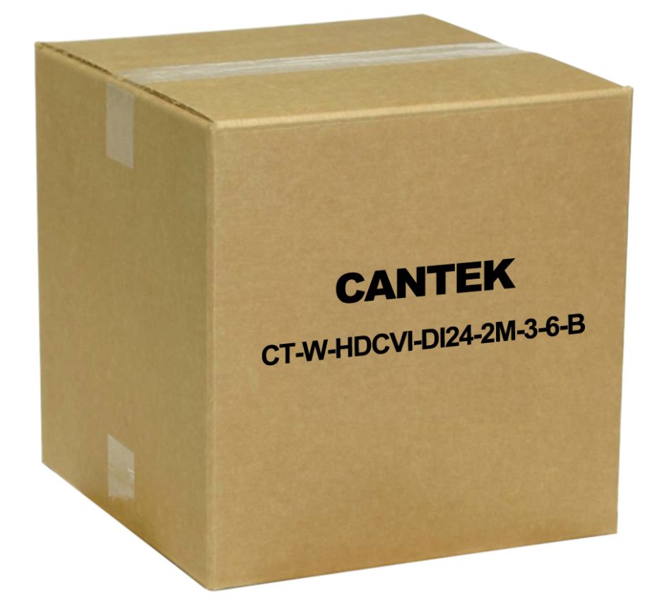 Cantek CT-W-HDCVI-DI24-2M-3-6-B 1080P Waterproof HDCVI IR Eyeball Camera, 3.6mm Lens