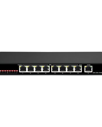 Cantek Plus CTN-P09-1S08X135A 8+1 Port Network Switch with 8 PoE/PoE+ Gigabit Ports