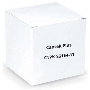 Cantek Plus CTPK-S61E4-1T 4 Camera Package, 720P (1.3MP) HD-SDI Value Bundle with 4 Eyeball Cameras and 4CH DVR including 1TB HDD, Gray