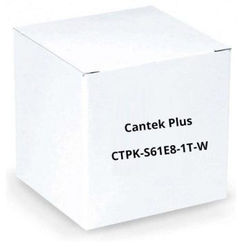 Cantek Plus CTPK-S61E8-1T-W 8 Camera Package 720P (1.3MP) HD-SDI Value Bundle with 8 Eyeball Cameras and 8CH DVR including 1TB HDD, White
