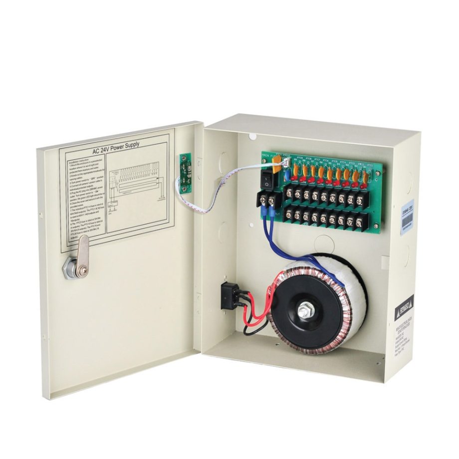 Cantek Plus CTPSW-24VAH10A-9 9 Channel / 10 Amp Power Distribution Box, AC 24V