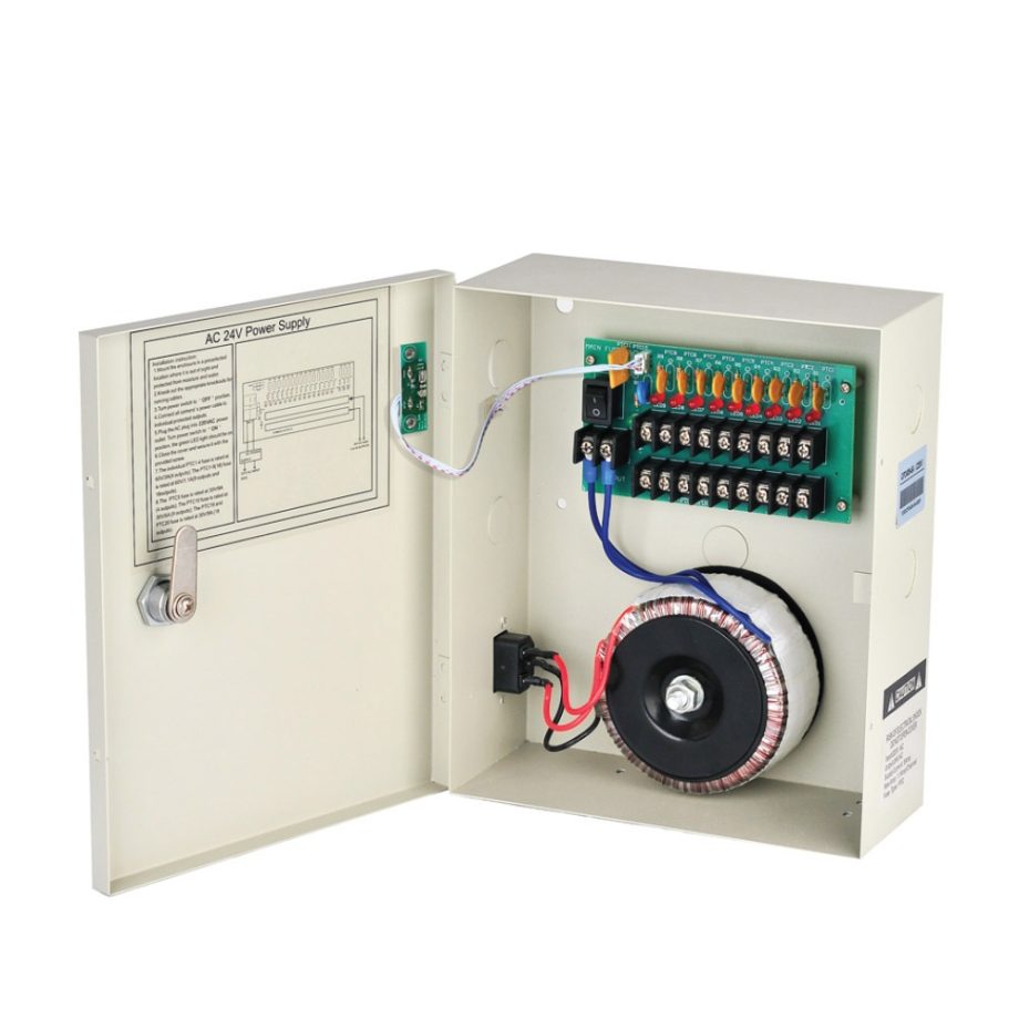 Cantek Plus CTPSW-24VAH5A-9 9 Channel / 5 Amp Power Distribution Box, AC 24V