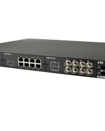 Comnet CTS24+2EOCPOE CTS Chassis with 24 CopperLine Ports with BNC Coaxial Cable Interface and 400 W PoE Power Supply