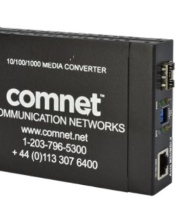 Comnet CWGE2SFPS2 10/100/1000 Mbps Ethernet Media Converter, LC Connectors, 2 Fibers, Single-Mode
