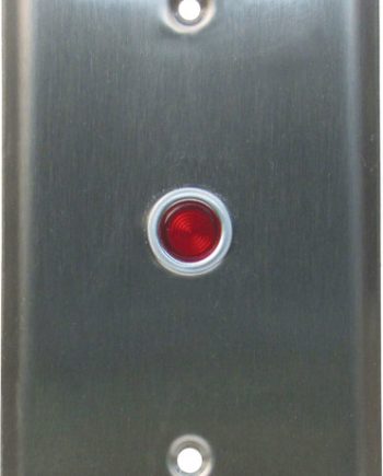 Camden Door Controls CX-LED1R Single Gang, LED, Blank, 12/28 VDC, Red LED, Mounted In Faceplate