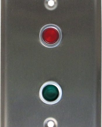 Camden Door Controls CX-LED2RG Single Gang, 2 LEDs, Blank, 12/28 VDC, (1) Red LED and (1) Green LED, Mounted In Faceplate