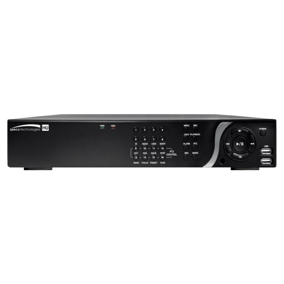 Speco D16HU2TB 16 Channel 4K IP, HD-TVI Hybrid Video Recorder, 2TB