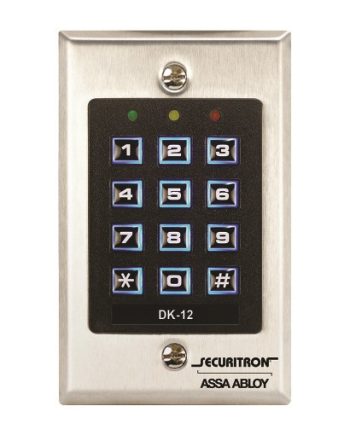 Securitron DK-12 Digital Keypad System with Illuminated Keys, Single Gang