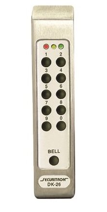 Securitron DK-26PSS Digital Keypad Pad, Narrow Stile, Stainless Steel