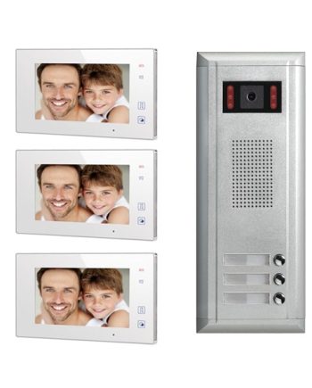 NY Wholesale Intercom DK4731MG Three Apartment Kit with Three 7″ Memory Monitor