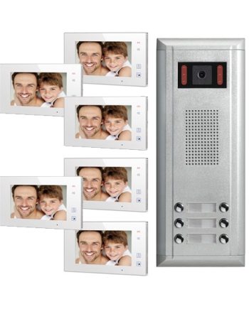 NY Wholesale Intercom DK4761MG Six Apartment Kit with Six 7″ Memory Monitor