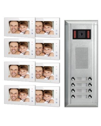 NY Wholesale Intercom DK4781MG Eight Apartment Kit with Eight 7″ Memory Monitor
