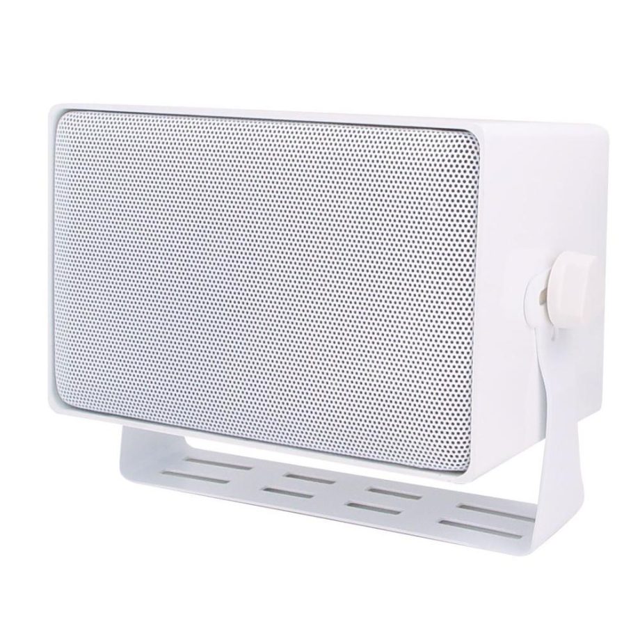 Speco DMS3TSW Indoor/Outdoor 3 Way Speakers w/ Transformer, White