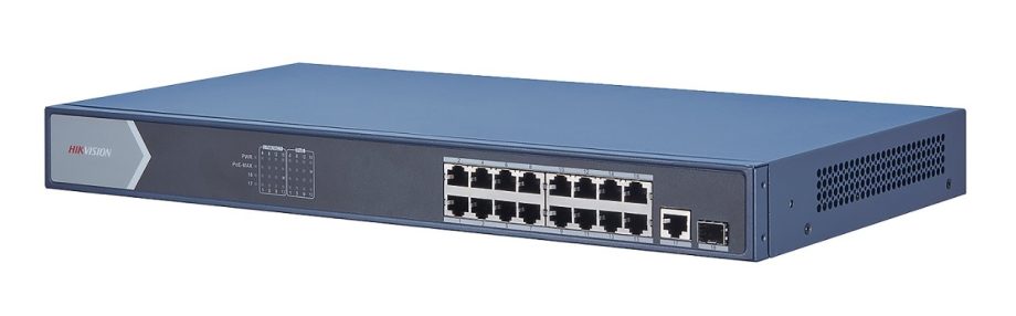 Hikvision DS-3E0518P-E 16 Port Unmanaged Gigabit PoE Switch