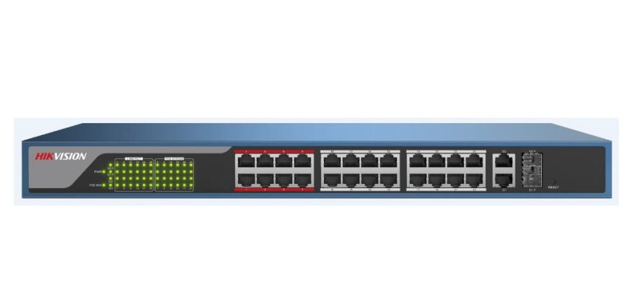 Hikvision DS-3E1326P-E Web-managed PoE Switch, 24 Port