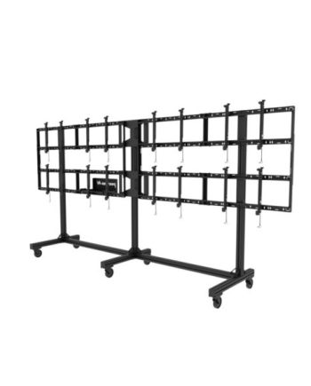Peerless DS-C555-4X2 SmartMount Portable Video Wall Cart 2×2, 3×2 or 4×2 Configuration