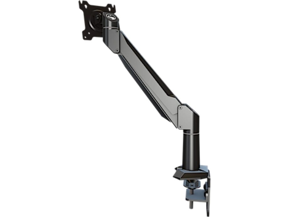 Crimson DSA11C Single Link Desktop Arm with Edge Clamp Base, Black