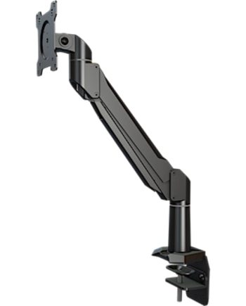 Crimson DSA11C Single Link Desktop Arm with Edge Clamp Base, Black