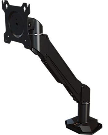 Crimson DSA11F Single Link Desktop Arm with Flush Mount Base, Black