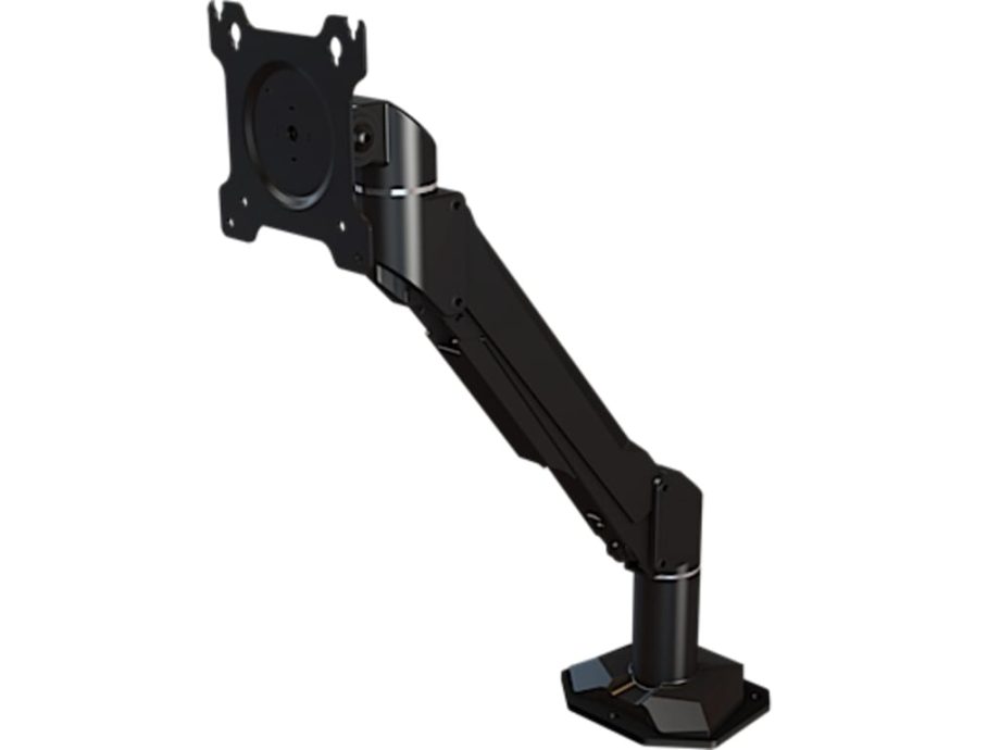 Crimson DSA11F Single Link Desktop Arm with Flush Mount Base, Black