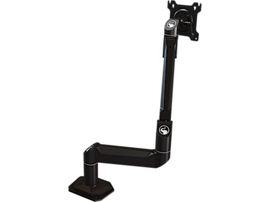 Crimson DSA12F Dual Link Desktop Arm with Flush Mount, Black