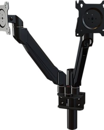 Crimson DSA21P Single Link Dual Monitor Desktop Arm with Pole / Racking, Black