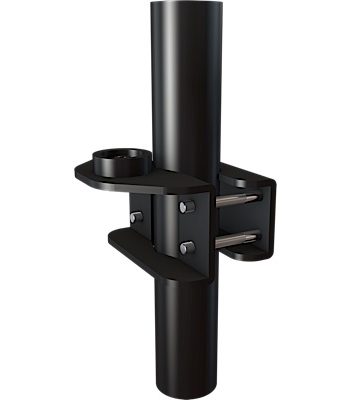 Crimson DSAP Clamp-Style Adapter for Vertically-Oriented, Pipe-Mounted Dual DSA Series Monitor Arms, Black