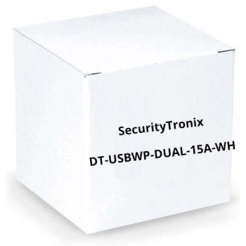 SecurityTronix DT-USBWP-DUAL-15A-WH USB Charging Wall Plate