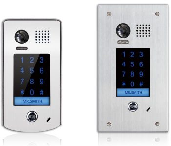 NY Wholesale Intercom DT601F-KP-FE One Button Flush Mount Panel with Keypad, Fish Eye Lens