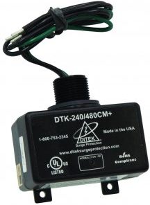 Ditek DTK-240/480CM+ 240/480VAC Parallel Protector, UL1449 Listed SPR Type 1