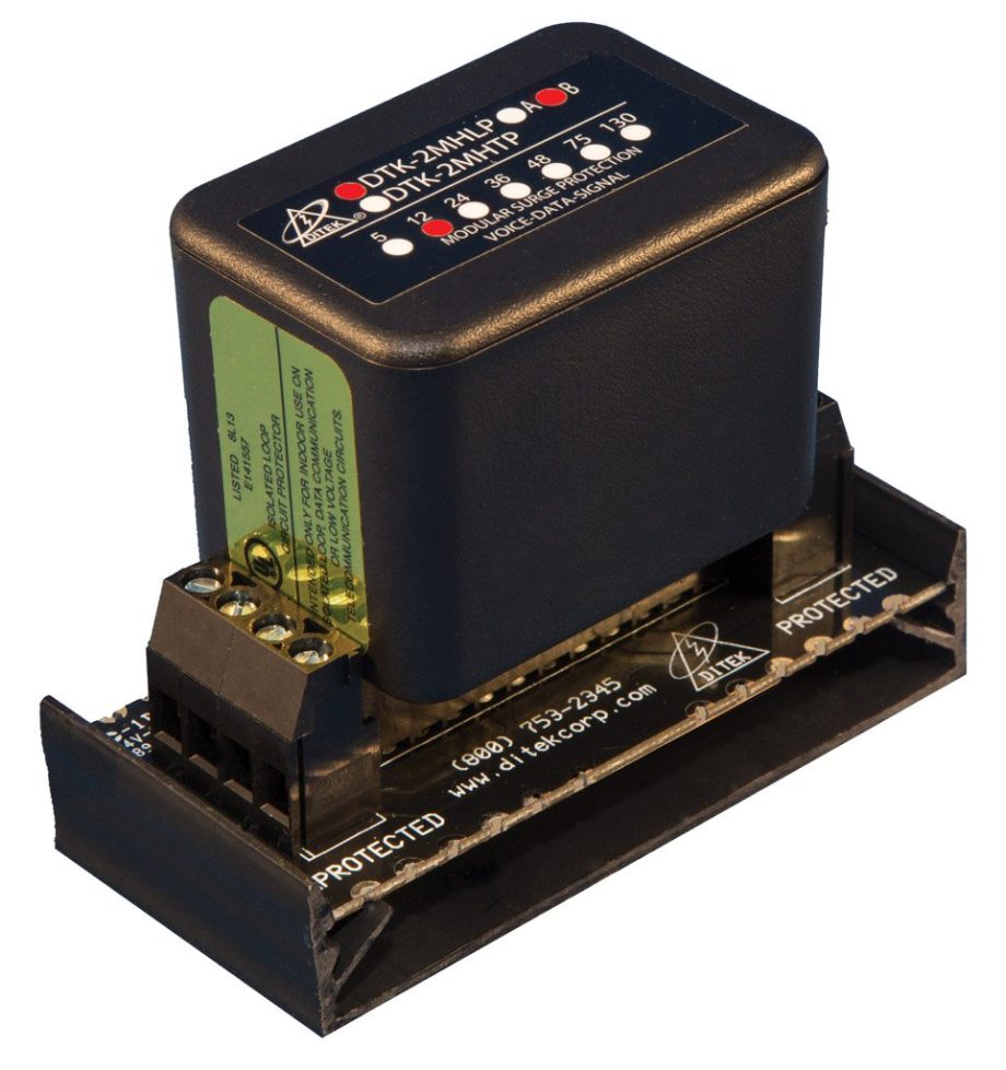 Ditek DTK-2MHLP12BWB Voice, Data and Signaling Circuit Modular Surge Protection