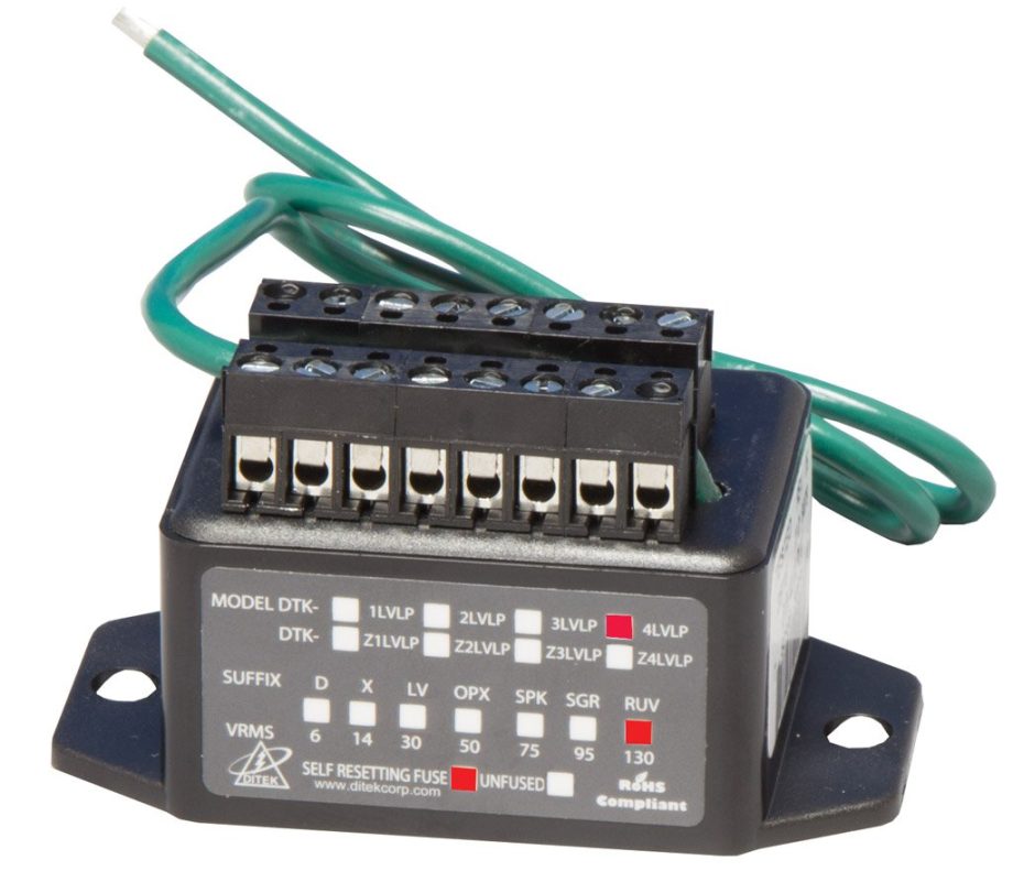 Ditek DTK-4LVLPSCPRUV Voice, Data and Signaling Circuit Surge Protection